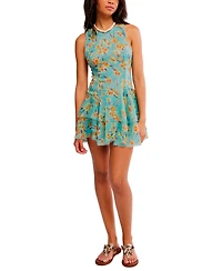 Free People Women's Raven Printed Ruffle Mini Dress