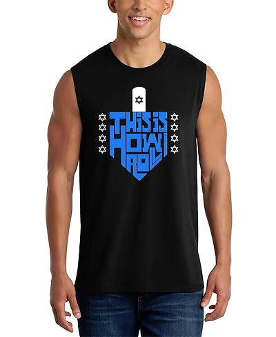 La Pop Art Men's Music Is My Joy Typography Graphic Tank Top