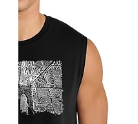 La Pop Art Men's Arch Bridge Skyline Typography Graphic Tank Top
