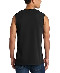 La Pop Art Men's Reindeer Christmas Word Graphic Tank Top
