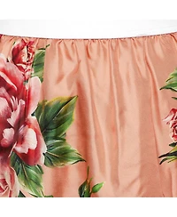 Pre-Owned Dolce & Gabbana Women's Floral Printed Silk Mini Skirt