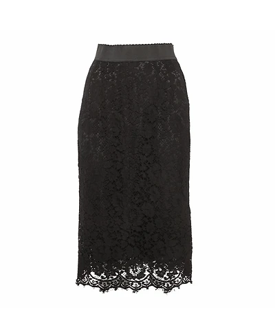 Pre-Owned Dolce & Gabbana Women's Lace Midi Skirt