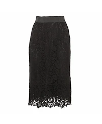 Pre-Owned Dolce & Gabbana Women's Lace Midi Skirt