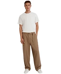 Karl Lagerfeld Paris Men's Stripe Regular-Fit Removable Belt Pants