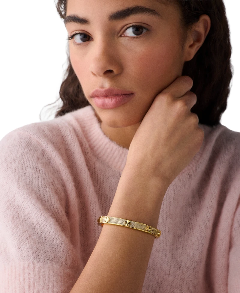 kate spade new york Flower Pave Bangle Bracelet