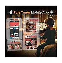 Pyle Premium Solid Wood Full Size Violin Kit, 4/4 Violin Starter Package with Travel Case & Bow, Extra Strings, Digital Tuner
