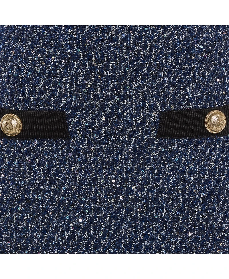Pre-Owned Balmain Women's Lurex Tweed Mini Skirt