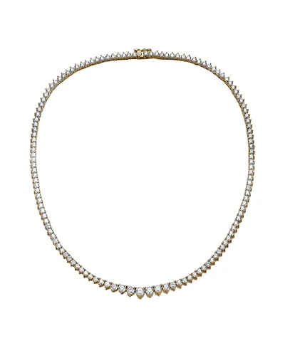 Stylish Cubic Zirconia Graduated Tennis Chain Necklace