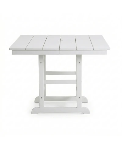 Clihome 37.8" Square Hdpe Patio Table, Outdoor Dining Table, Foldable Design