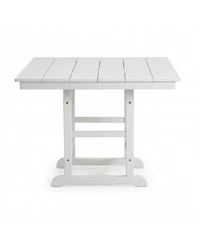 Clihome 37.8" Square Hdpe Patio Table, Outdoor Dining Table, Foldable Design