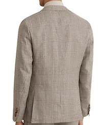 Reiss Men's Epsom Tailored-Fit Linen-Wool Single-Breasted Check Blazer