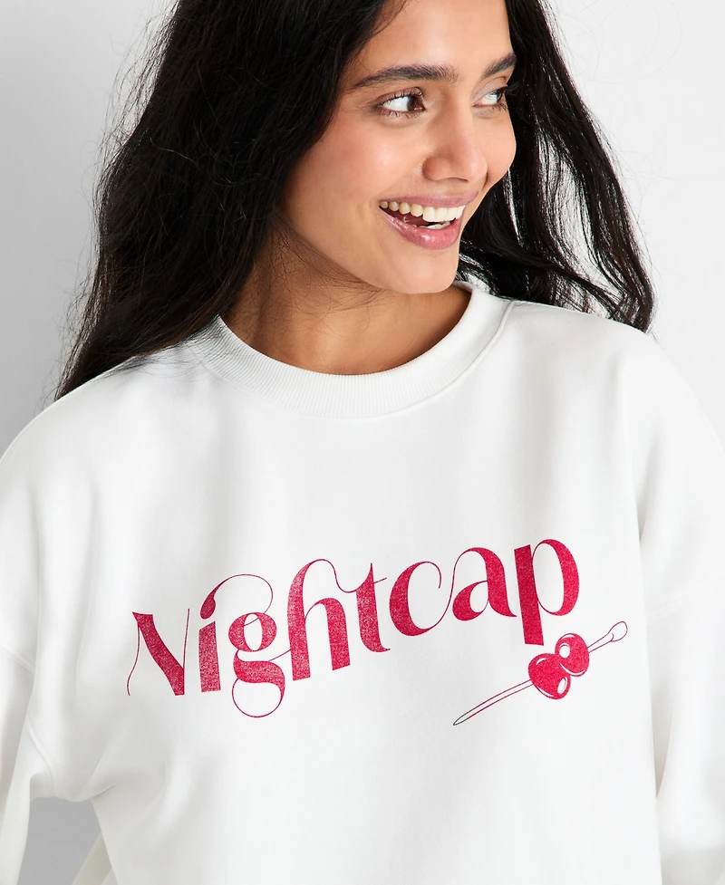 State of Day Women's Nightcap French Terry Graphic Sweatshirt, Macy's Exclusive