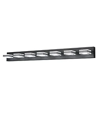 Busdays Modern 7 Light Led Vanity Light 45 Inch Black Finish Square Acrylic Lampshades Wall Mount for Bathroom Mirror Lighting