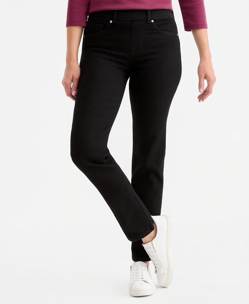 Style & Co Women's Shaping Pull-On Straight Jeans, Macy's Exclusive