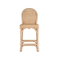 Butler Specialty Flora Rattan 24" Scalloped Edge Counter Stool