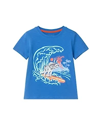 Andy and Evan Toddler Boys Surfing Dino Graphic Tee