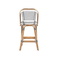 Butler Specialty Lila Rattan 28 in. Seat Height Bar Stool with Back and Footrest
