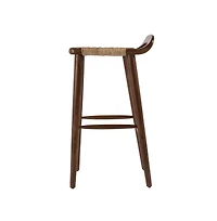 Butler Specialty Luna 30 in. Seat Height Wood and Jute Woven Low Back Counter Stool