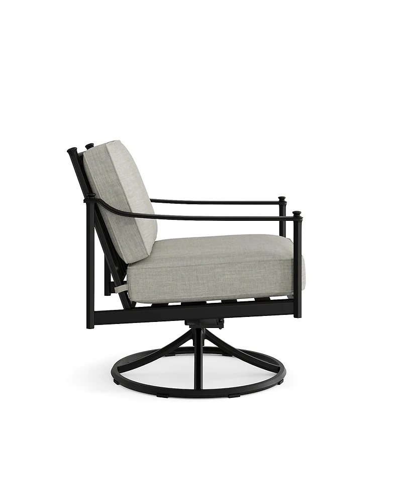 Agio Wellington 3-Piece Outdoor Swivel Rockers and Side Table Set