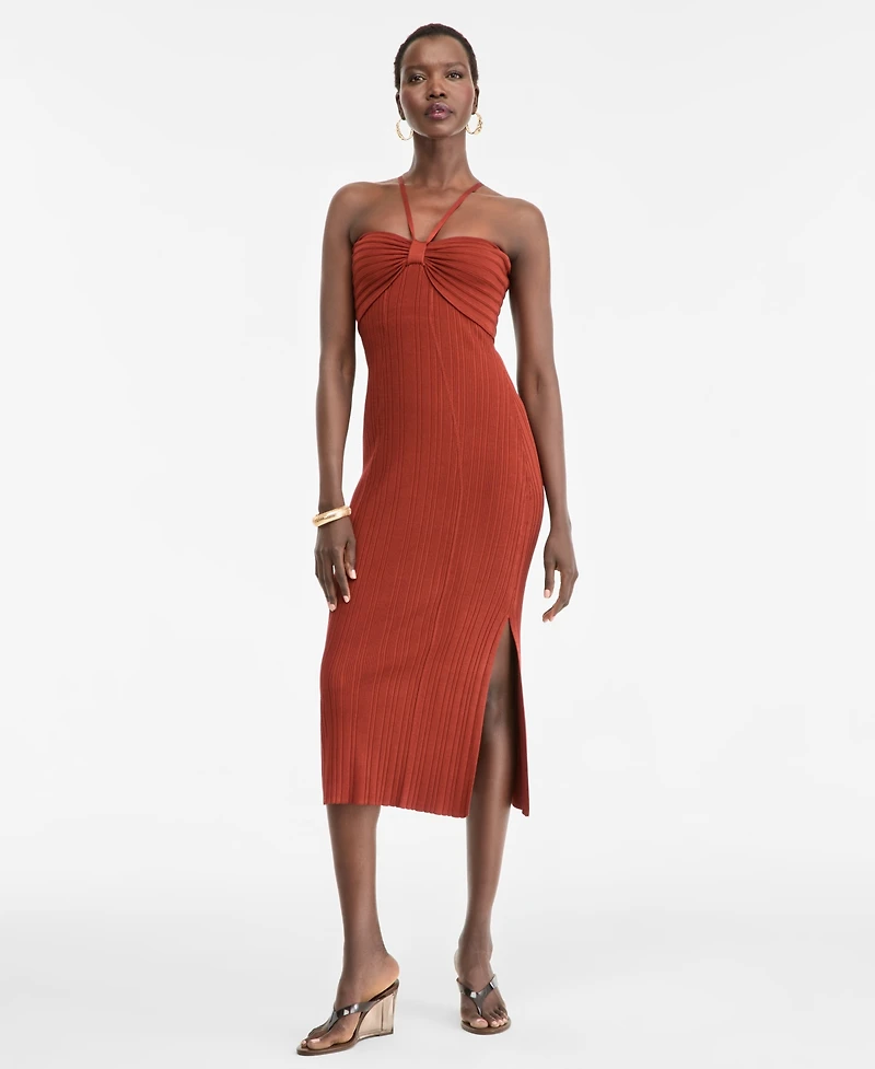 I.n.c. International Concepts Women's Halter Sweater Dress, Macy's Exclusive