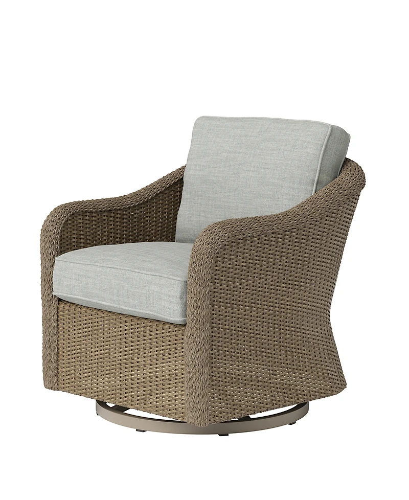 Agio 31" Sonetta 2-Piece Outdoor Swivel Chairs + 1 End Table, Created for Macy's