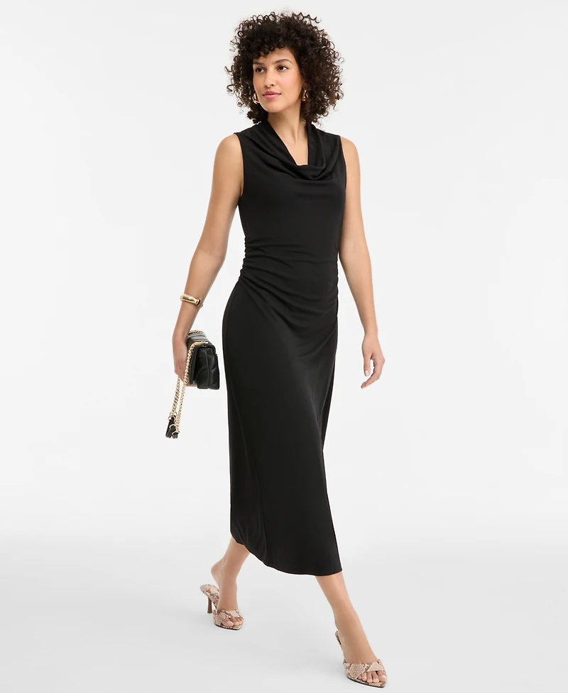 I.n.c. International Concepts Women's Cowlneck Sleeveless Dress, Macy's Exclusive