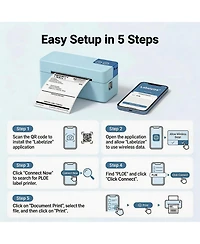 Swifint Thermal Shipping Label Printer, 4x6 Bluetooth Label Printer for Small Business, Wireless Label Maker, Works with iOS, Android