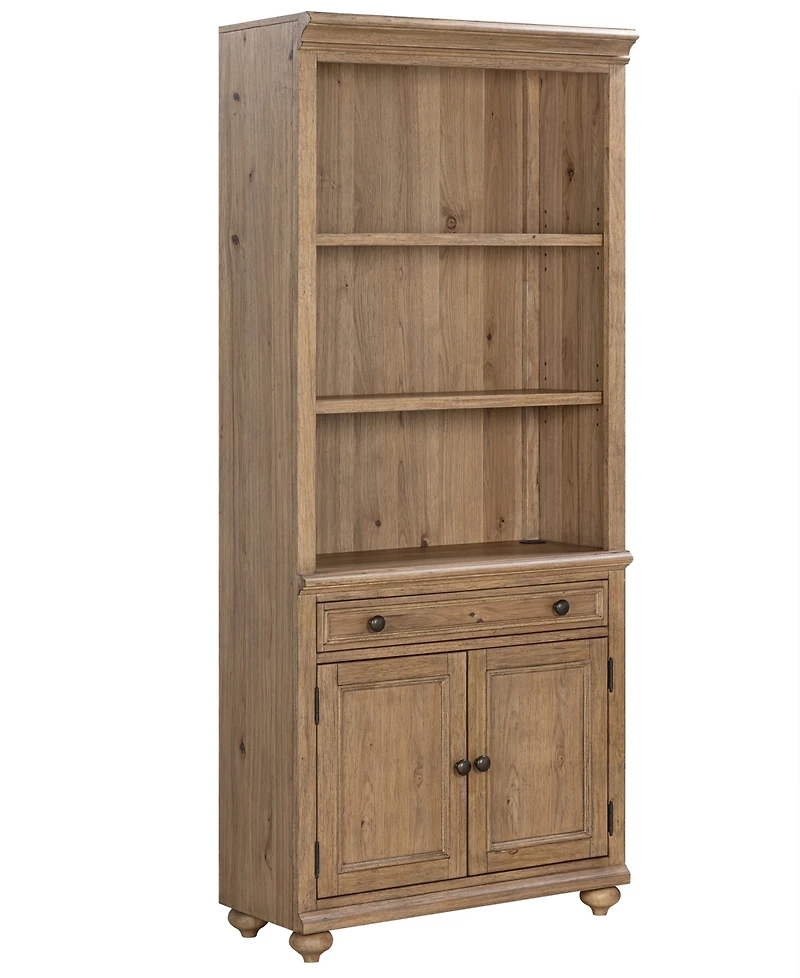 Willowmere 75" Wood Door Bookcase