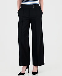 T Tahari Women's Extended Tab Wide Leg Pants