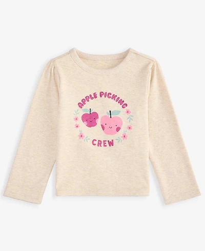 First Impressions Baby Girls' Mix & Match Long-Sleeve Apple Picking T-Shirt, Macy's Exclusive