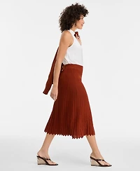 I.n.c. International Concepts Women's Sweater-Knit Pleated High-Waisted Skirt, Macy's Exclusive