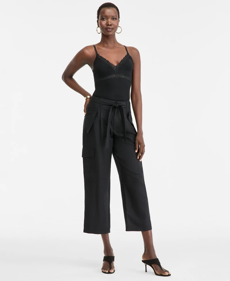 I.n.c. International Concepts Women's Cropped Belted Cargo Pants, Macy's Exclusive
