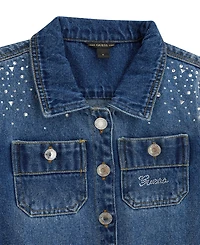 Guess Girls' 7-16 Denim Short-Sleeve Dress