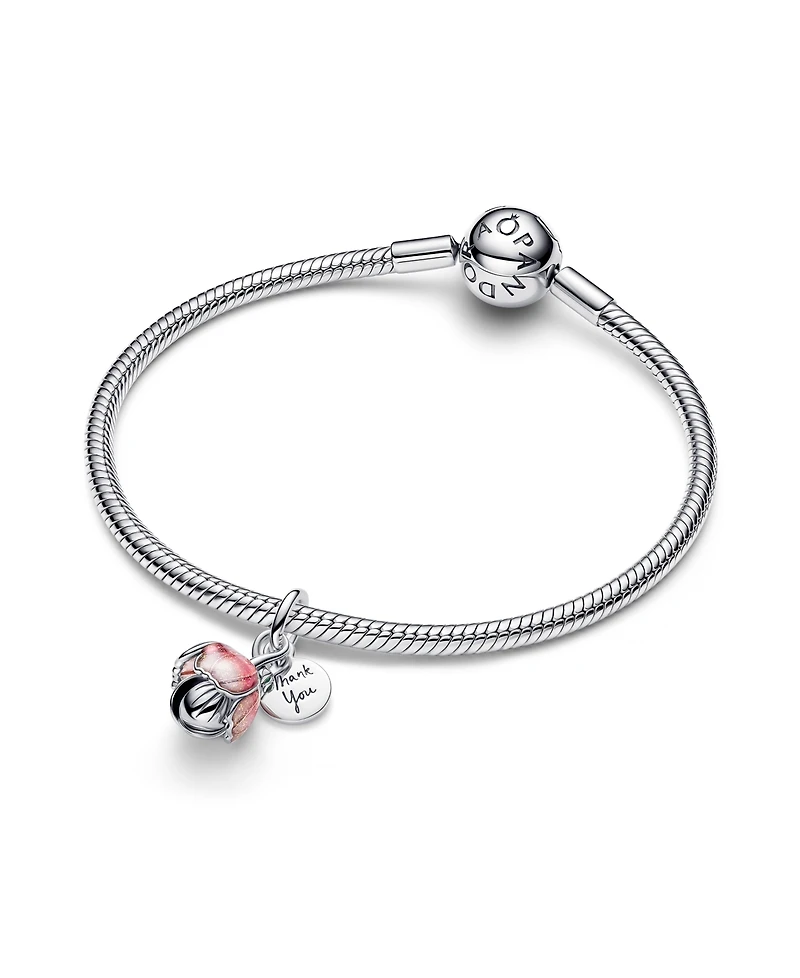 Pandora Two-Tone Blooming Flower Dangle Charm