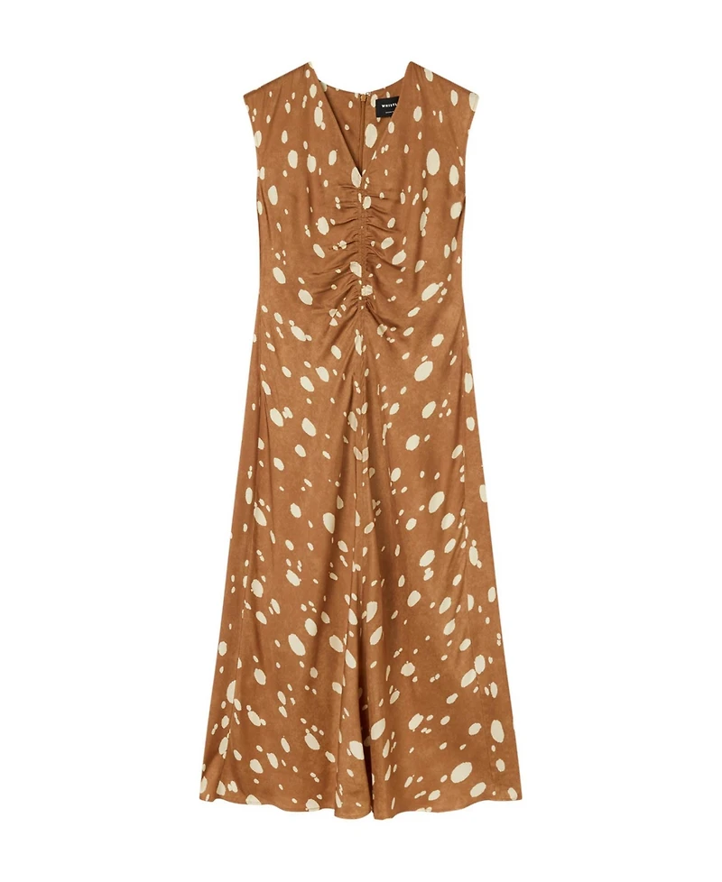 Whistles Women's Deer Spot Viscose Midi Dress