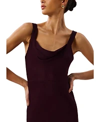 Whistles Women's Thea Cowl Satin Maxi Dress