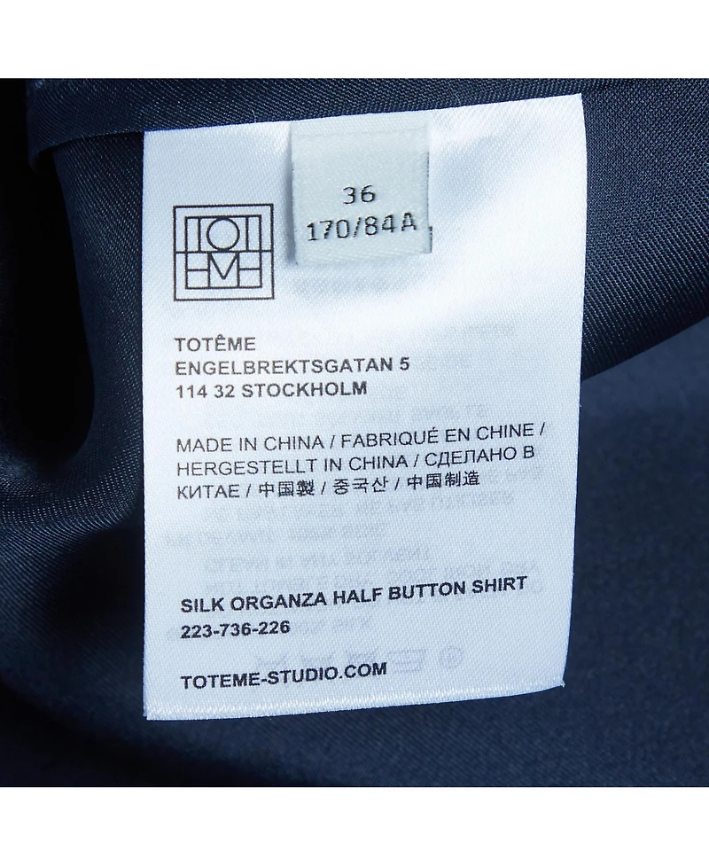 Pre-Owned Toteme Women's Silk Oversized Tunic