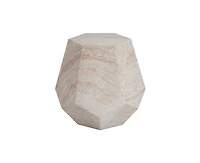 sumyeg Lightweight Concrete Hexagonal Side Table for Indoor and Outdoor Use