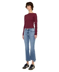 KanCan Essential Women's Savanna Mid Rise Crop Flare Jeans