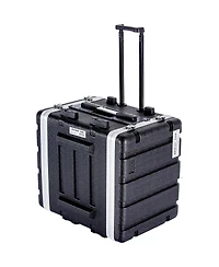 Deejay Led Fly Drive 8U Space Abs Molded Case for 19inch Amplifier, Equalizer and Dj Effects with Pull Out Handle and Wheels