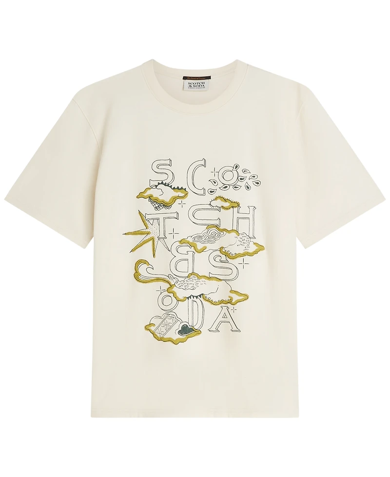 Scotch & Soda Men's Front Artwork Regular-Fit T-Shirt