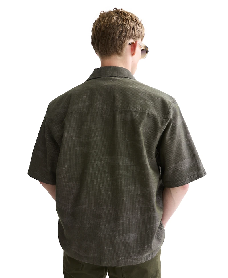 Scotch & Soda Men's Jacquard Short-Sleeve Shirt