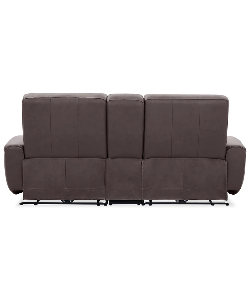 Symond 3-Piece Leather 2 Power Motion Sofa with Console