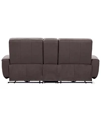 Symond 3-Piece Leather 2 Power Motion Sofa with Console