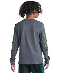 adidas Boys' 8-20 Long-Sleeve Camo Graphic Lineage T-Shirt
