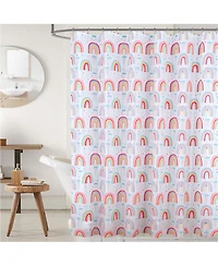 Rt Designers Collection 90GSM Peva Glit Printed Rainbow Shower Curtain