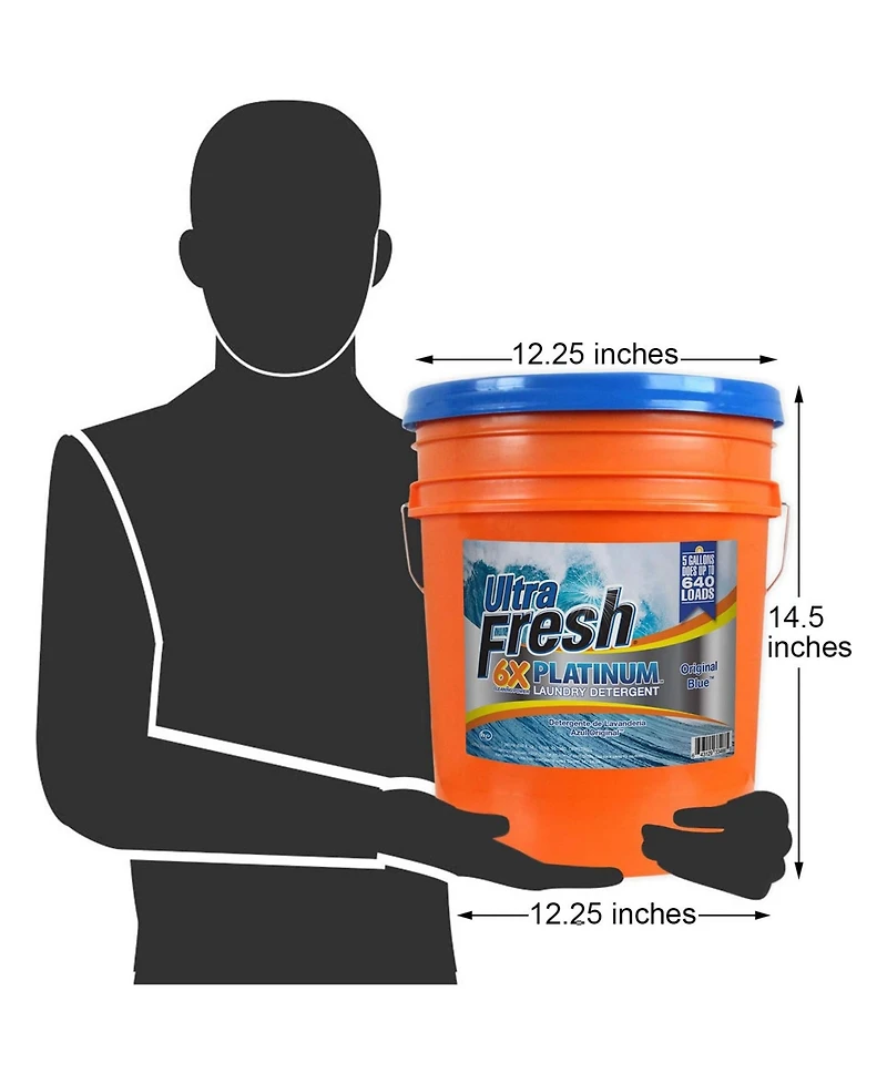 Ultra Fresh 6X Platinum 5 Gal Laundry Detergent, Up to 640 Loads