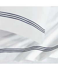 Superior Brandon Cotton Three-Line Embroidered Deep Pocket Bed Sheet Set, California King