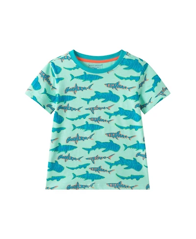 Andy & Evan Toddler Boys and Teal Sharks Graphic Tee