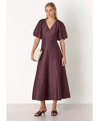 Whistles Women's Silk Blend Taffeta Maxi Dress